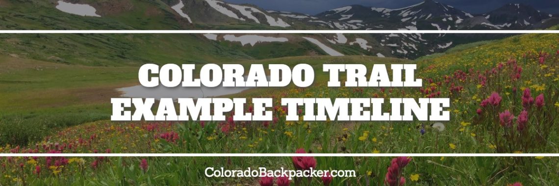 Colorado Trail Example Timeline