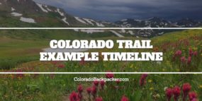 Colorado Trail Example Timeline