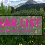 Colorado Trail Gear List